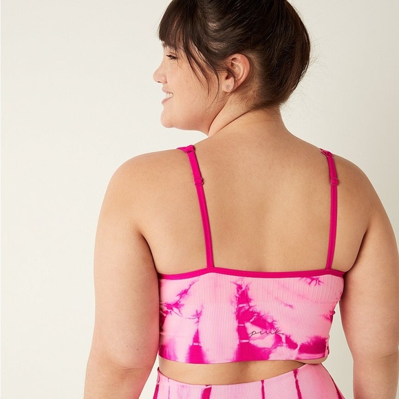 Victoria’s Secret PINK Tie-Dye Lightly-Lined Scoop Neck Sports Crop - Size XL - Picture 2 of 11